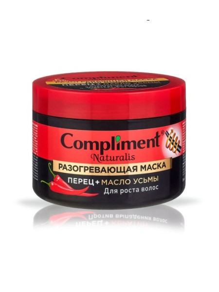 Compliment Naturalis Маска для волос разогревающая Перец+Масло усьмы 500 мл