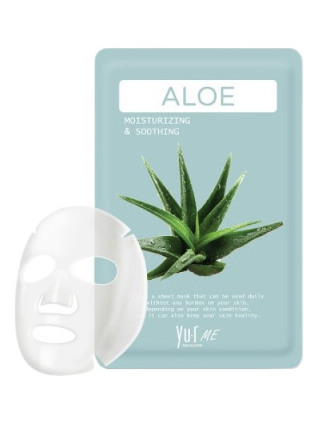 YUR ME Маска для лица с экстрактом алоэ Aloe Sheet Mask 25 гр