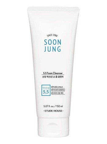 ETUDE HOUSE Пенка для умывания для чувствительной кожи Soon Jung 5.5 foam cleanser 150 мл