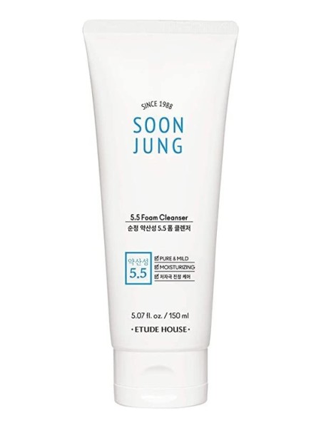 ETUDE HOUSE Пенка для умывания для чувствительной кожи Soon Jung 5.5 foam cleanser 150 мл