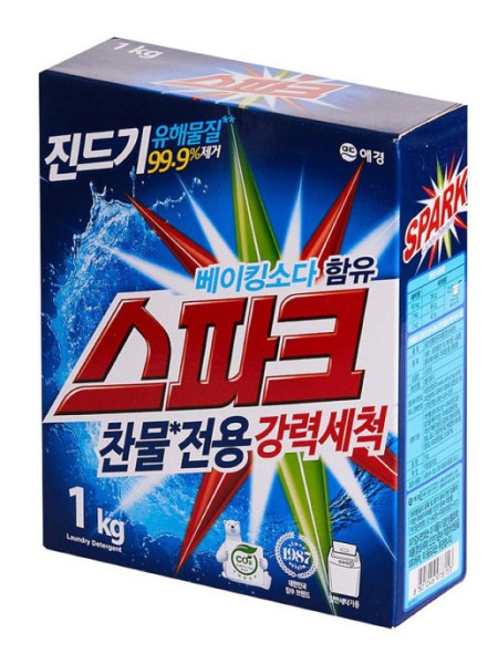 Aekyung Концентрированный стиральный порошок СПАРК для белого и цветного белья 1 кг