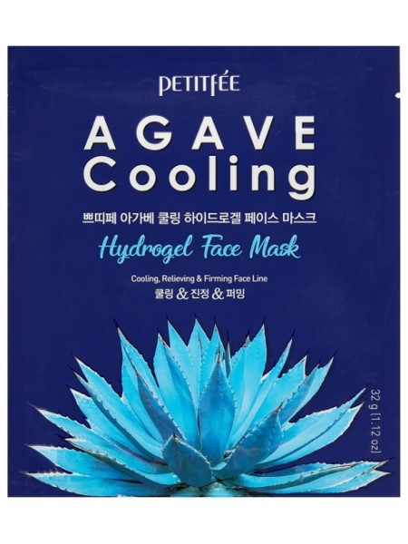 PETITFEE Маска для лица охлаждающая гидрогелевая экстракт агавы Agave Cooling Hydrogel Face Mask