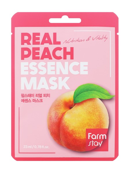 FarmStay Тканевая маска для лица с экстрактом персика Real Peach Essence Mask 