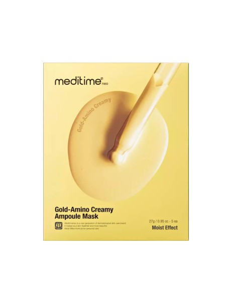 Meditime Маска тканевая питательная с аминокислотами Gold Amino Creamy Ampoule Mask