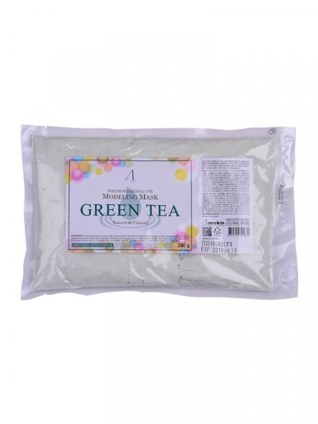 ANSKIN Альгинатная маска с зелёным чаем GREEN TEA Balance&Calming пакет