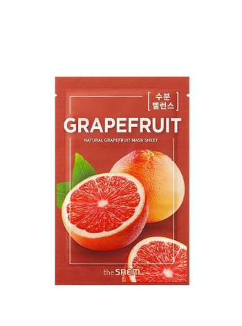 The Saem Маска тканевая с экстрактом грейпфрута Natural Grapefruit Mask Sheet,21 мл
