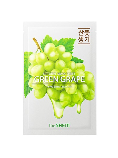 THE SAEM Маска тканевая с экстрактом винограда Natural Green Grape Mask Sheet,21 мл