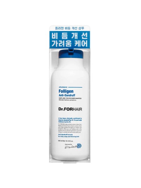 Dr.FORHAIR Шампунь против перхоти для ослабленных волос Folligen Anti-Dandruff Shampoo 300мл