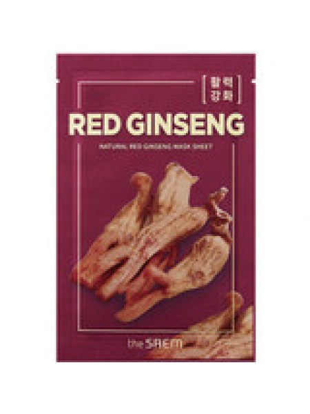 The Saem Маска тканевая n с экстрактом женьшеня natural red ginseng mask sheet 21мл