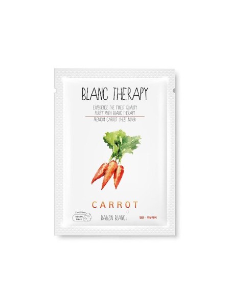 BALLON BLANK Тонизирующая увлажняющая маска с морковью Premium Carrot Sheet Mask,23 мл