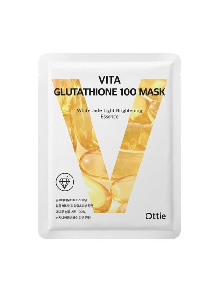 OTTIE Тканевая маска с глутатионом для однородного цвета и сияния Vita Glutathione 100 Mask