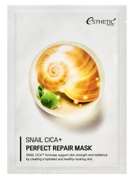 ESTHETIC HOUSE Маска тканевая для лица муцин улитки- Snail cica perfect repair mask,25 мл