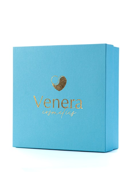 Коробка голубая в твердом переплете "Venera "