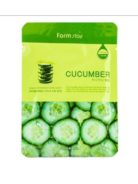 FarmStay Маска тканевая с экстрактом огурца Visible Difference Mask Sheet Cucumber 