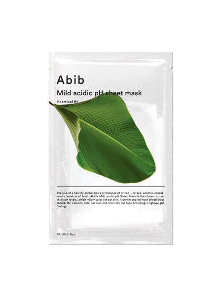 Abib Тканевая маска с умеренным кислотным уровнем pH, Heartleaf Fit  30 мл