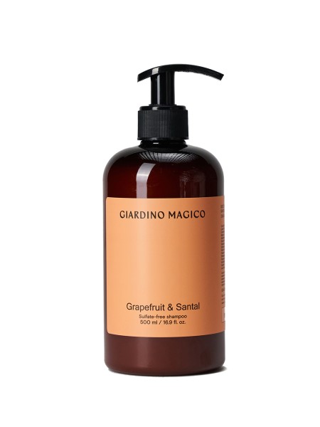 GIARDINO MAGICO Бессульфатный шампунь с пептидами шелка GRAPEFRUIT & SANTAL 500мл																	