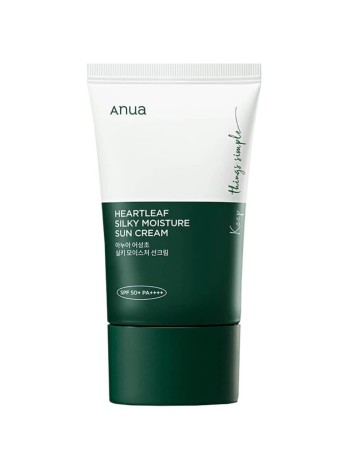 Anua Heartleaf Успокаивающий солнцезащитный крем Silky Moisture Sun Cream SPF50+PA++++ 50мл