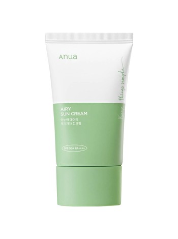 Anua Airy Sun Сream Лёгкий минеральный солнцезащитный крем SPF50+ PA++++ 50мл