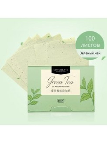 Maycreate Матирующие салфетки для лица Gree Tea 100 шт 