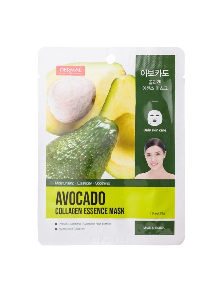 DERMAL Тканевая маска для лица Avocado Collagen Essence Mask 23г