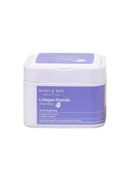 Mary&May Набор тканевых лифтинг-масок c пептидами Collagen Peptide Vital Mask 30 шт
