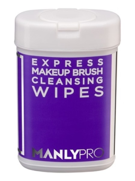 MANLY PRO Салфетки для очищения кистей Express MakeUp Brush Cleansing Wipes 50