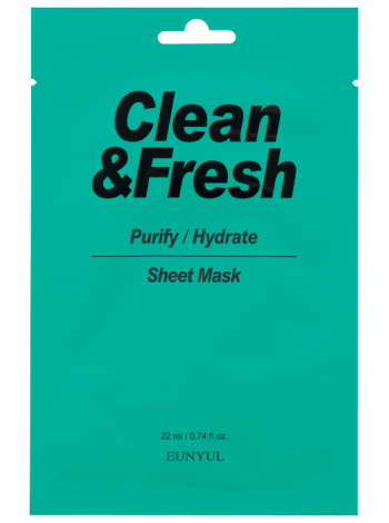 EUNYUL Тканевая маска для очищающего и увлажняющего эффекта CLEAN&FRESH MASK 22 мл.