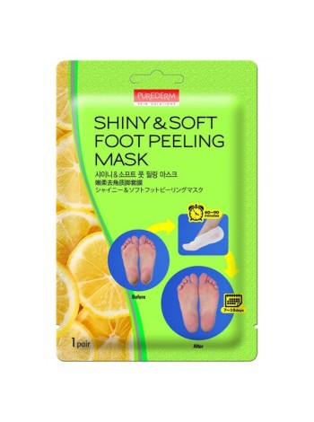 PUREDERM Маска-пилинг для ног Shiny&Soft Foot Peeling Mask 