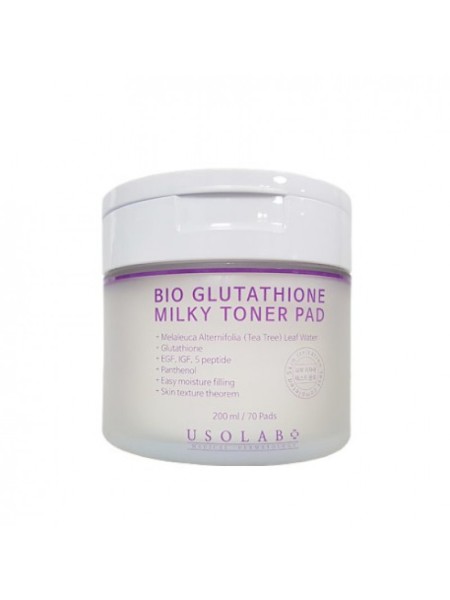 USOLAB BIO Пилинг-пэды на основе глутатиона Bio Glutathione Milky Tonerpad 70шт