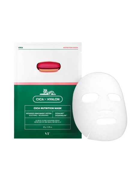 VT Cosmetics Успокаивающая питательная тканевая маска с пептидами Cica Hyalon Cica Nutrition Mask