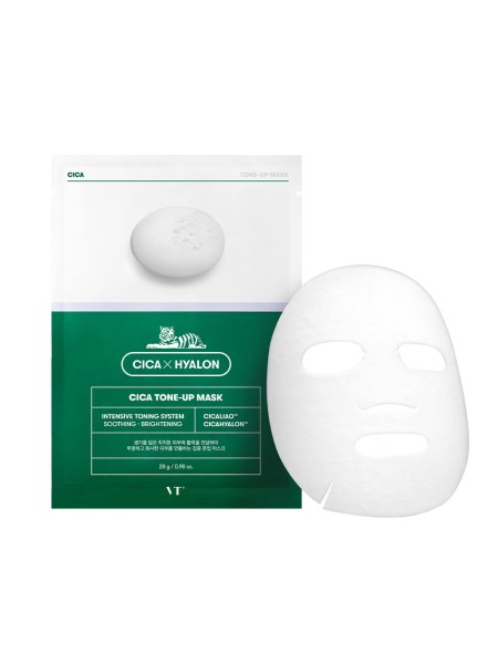 VT Cosmetics Успокаивающая тканевая маска для яркости тона Cica Hyalon Cica Tone UP Mask