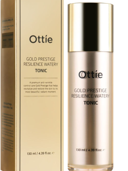 OTTIE Тонер для упругости кожи Gold prestige resilience watery tonic 130мл