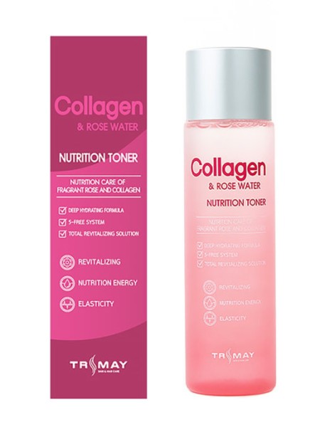 TRIMAY Тонер для лица Collagen & Rose Water Nutrition Toner 200 мл.