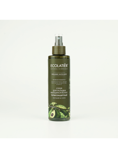 Ecolatier Спрей для укладки волос термозащитный Авокадо 200мл