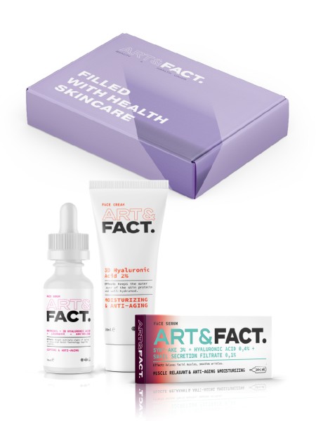 ART&FACT Подарочный антивозрастной набор для женщин с комплексом пептидов для любого типа кожи.