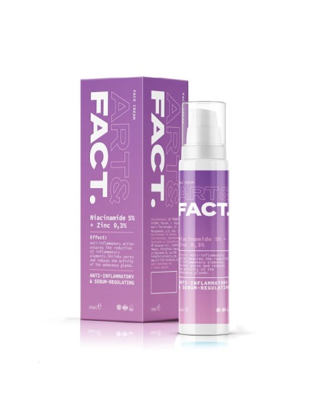 ART&FACT Крем-гель антиакне для проблемной кожи с NIACINAMIDE 5% + ZINC 0,3% 30мл