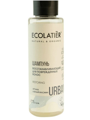 Ecolatier mini Шампунь Восстанавливающий для поврежденны волос Аргана и белый жасмин, 100мл