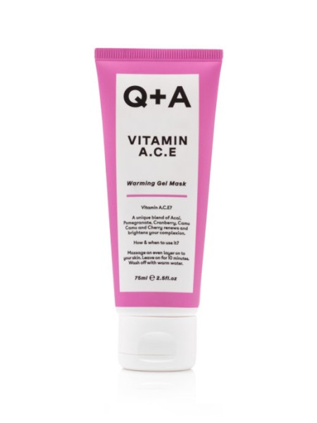 Q+A Мультивитаминная маска для лица Vitamin A.C.E. Warming Gel Mask 75мл