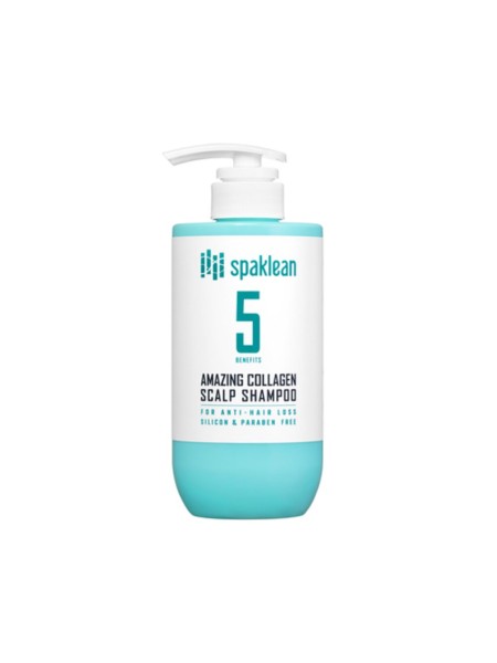 Spaklean Шампунь глубокой очистки с коллагеном Amazing collagen scalp shampoo 500 мл