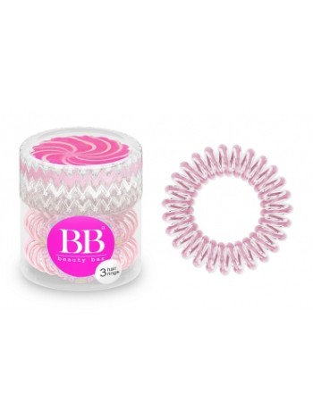 Beauty Bar резинка-браслет для волос, розовая лента, 3шт