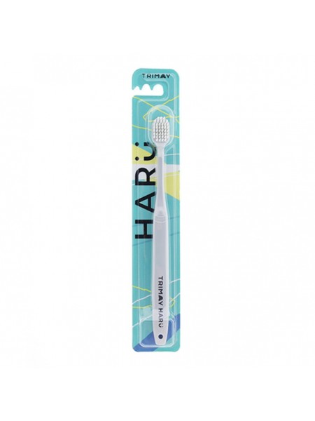 TRIMAY Зубная щетка с антибактериальным покрытием HARU White Toothbrush